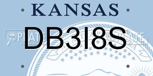 DB3I8S Kansas License Plate