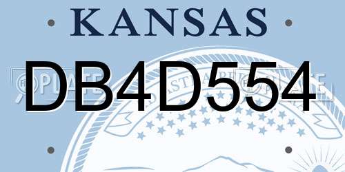 DB4D554 Kansas License Plate