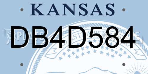 DB4D584 Kansas License Plate