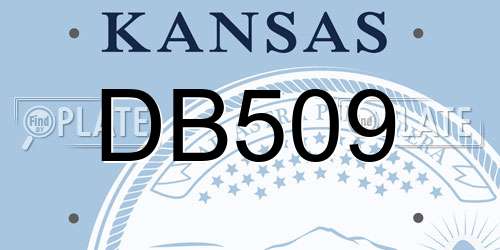 DB509 Kansas License Plate