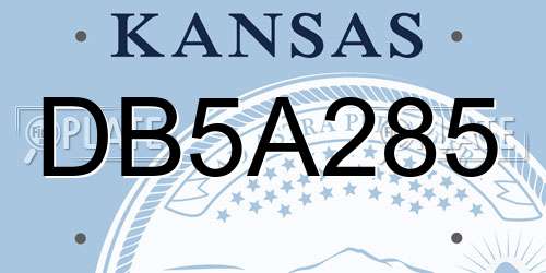DB5A285 Kansas License Plate