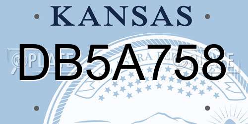 DB5A758 Kansas License Plate