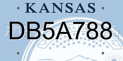 DB5A788 Kansas License Plate