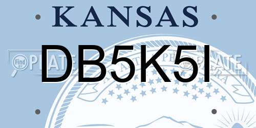 DB5K5I Kansas License Plate