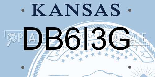 DB6I3G Kansas License Plate