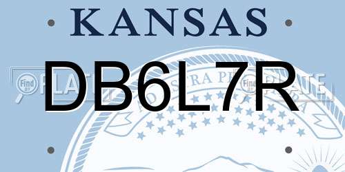 DB6L7R Kansas License Plate