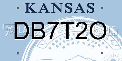 DB7T2O Kansas License Plate