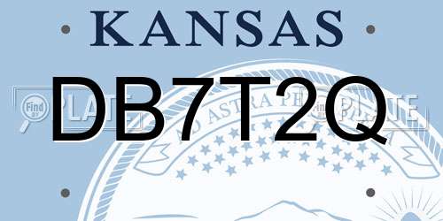 DB7T2Q Kansas License Plate