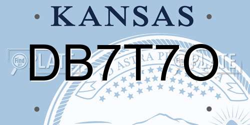 DB7T7O Kansas License Plate