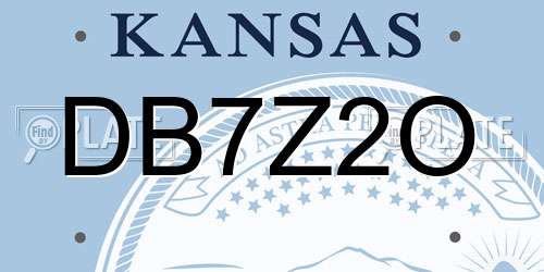 DB7Z2O Kansas License Plate