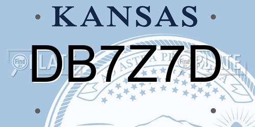 DB7Z7D Kansas License Plate