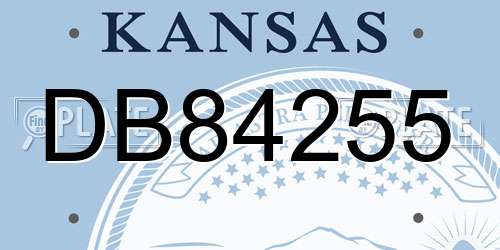 DB84255 Kansas License Plate