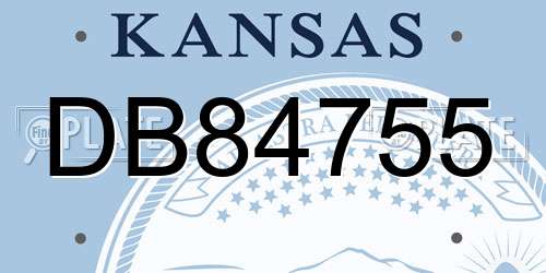 DB84755 Kansas License Plate