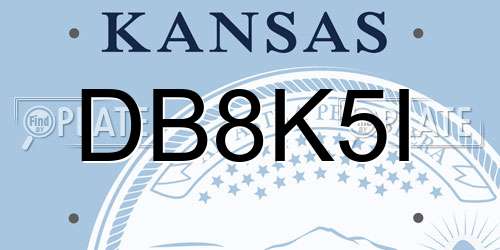 DB8K5I Kansas License Plate