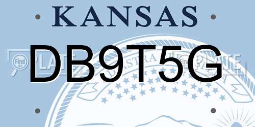 DB9T5G Kansas License Plate