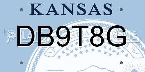 DB9T8G Kansas License Plate