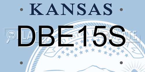 DBE15S Kansas License Plate