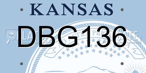 DBG136 Kansas License Plate