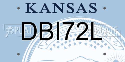 DBI72L Kansas License Plate