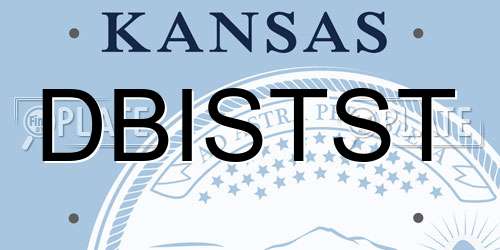 DBISTST Kansas License Plate