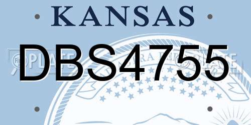DBS4755 Kansas License Plate