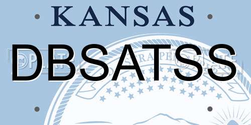 DBSATSS Kansas License Plate