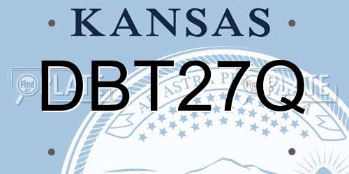 DBT27Q Kansas License Plate