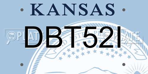 DBT52I Kansas License Plate