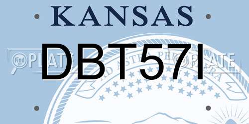 DBT57I Kansas License Plate