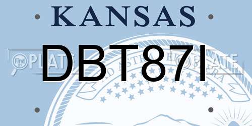 DBT87I Kansas License Plate
