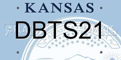DBTS21 Kansas License Plate