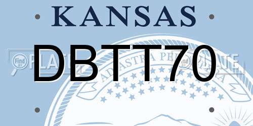 DBTT70 Kansas License Plate