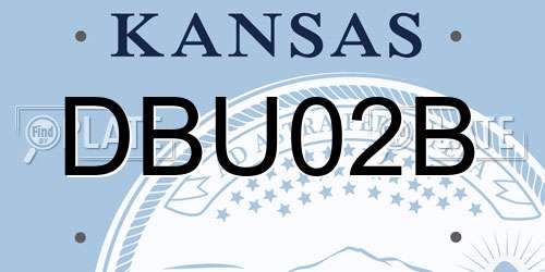 DBU02B Kansas License Plate