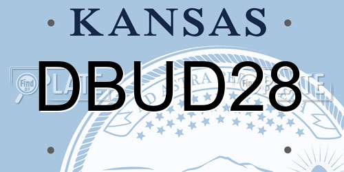 DBUD28 Kansas License Plate