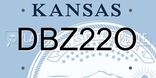 DBZ22O Kansas License Plate
