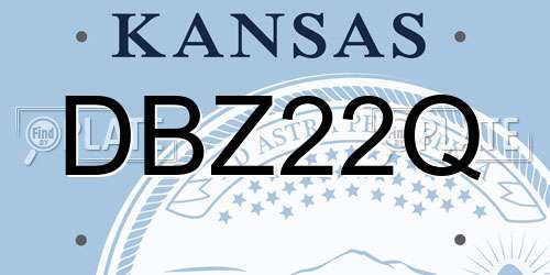 DBZ22Q Kansas License Plate