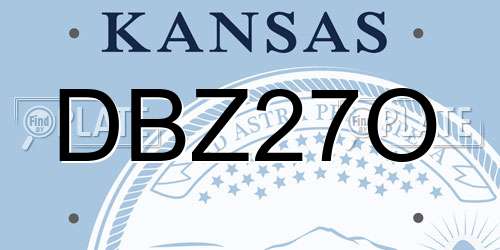 DBZ27O Kansas License Plate