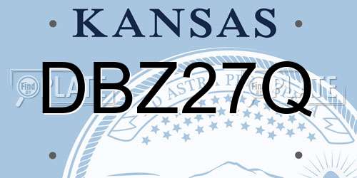 DBZ27Q Kansas License Plate