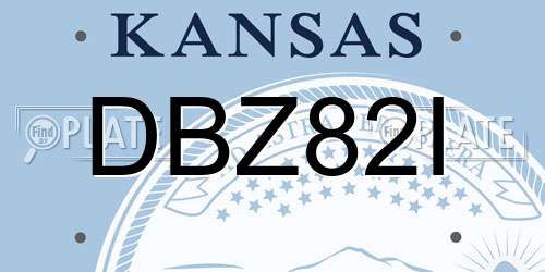 DBZ82I Kansas License Plate