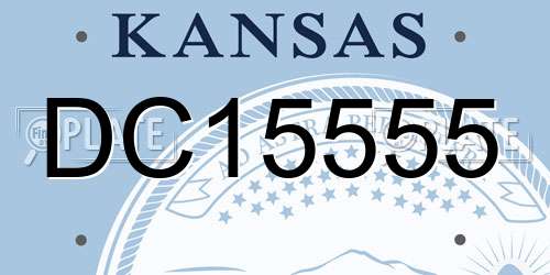 DC15555 Kansas License Plate