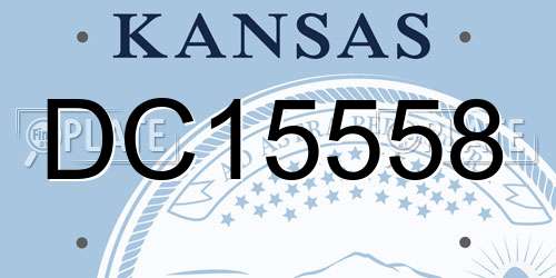DC15558 Kansas License Plate