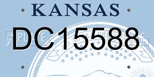 DC15588 Kansas License Plate
