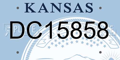 DC15858 Kansas License Plate