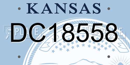DC18558 Kansas License Plate