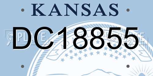 DC18855 Kansas License Plate