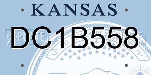 DC1B558 Kansas License Plate