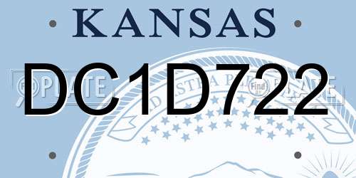 DC1D722 Kansas License Plate