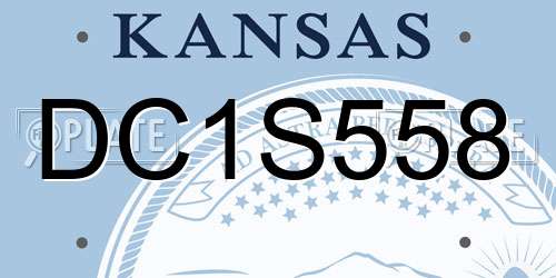 DC1S558 Kansas License Plate