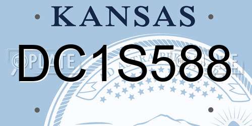 DC1S588 Kansas License Plate