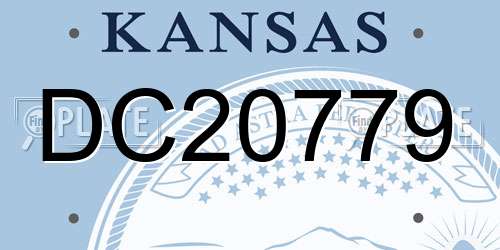 DC20779 Kansas License Plate